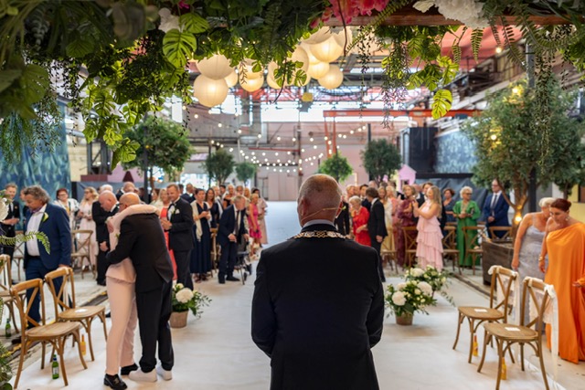 Bilde fra bryllupet til Runhild og Morten
